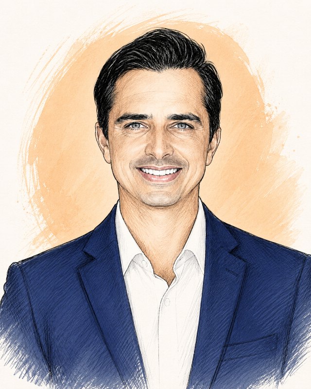 Aaron Werner, illustrated portrait